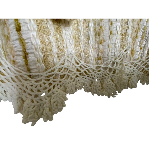 Simon Chang Beige Lace Trim Blazer Jacket Size 10 - Picture 5 of 11